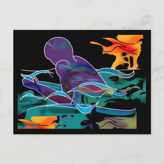 Borstkanker Cutout Briefkaart (Voorkant)