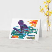 Borstkanker Cutout Kaart (Gele Bloem)