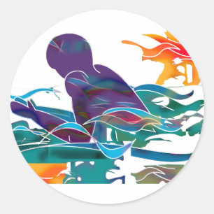 Borstkanker Cutout Ronde Sticker