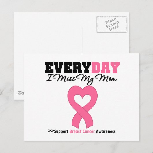 Borstkanker - Elke dag juf ik mijn moeder Briefkaart (Voorkant / Achterkant)