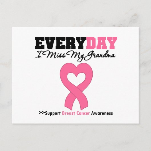 Borstkanker, elke dag juf ik mijn oma briefkaart (Voorkant)