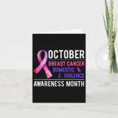Borstkanker en bewustmaking van huiselijk geweld kaart (Voorkant)