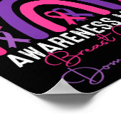 Borstkanker en bewustmaking van huiselijk geweld poster (Hoek)