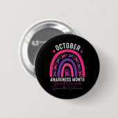 Borstkanker en bewustmaking van huiselijk geweld ronde button 5,7 cm (Voorkant /achterkant)