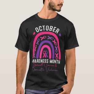 Borstkanker en bewustmaking van huiselijk geweld t-shirt