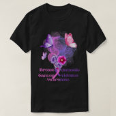 Borstkanker en bewustmaking van huiselijk geweld t-shirt (Design voorkant)