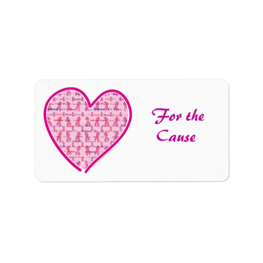 Borstkanker Etiket (Voorkant)