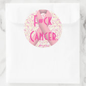 Borstkanker "F*CK" Roze AwarenesRibbons Stickers (Tas)