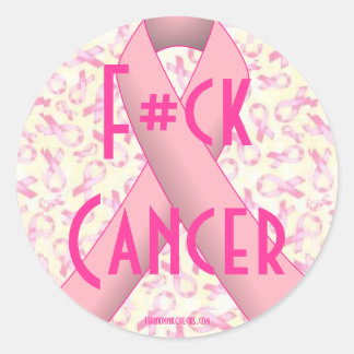 Borstkanker "F*CK" Roze AwarenesRibbons Stickers