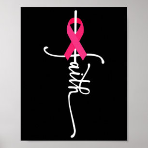 Borstkanker Faith Breast Cancer Awareness Poster