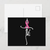 Borstkanker Faith Breast Cancer Awareness Suppor Briefkaart (Voorkant / Achterkant)