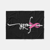 Borstkanker Faith Breast Cancer Awareness Suppor Fleece Deken (Voorkant (Horizontaal))