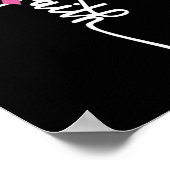 Borstkanker Faith Breast Cancer Awareness Suppor Poster (Hoek)