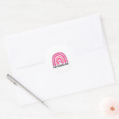 Borstkanker Faith Hope Love Borstkanker Rainbo Ronde Sticker (Envelop)