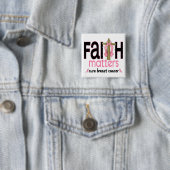Borstkanker Faith Matters Cross 1 Vierkante Button 5,1 Cm (In situ)