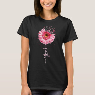 Borstkanker Faith Sunflower Breast Cancer Awaren T-shirt