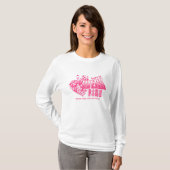Borstkanker Fighter Pink Ribbon Inspirerend T-shirt (Voorkant volledig)