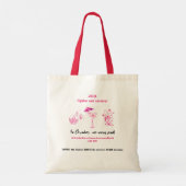 Borstkanker Fighter Pink Ribbon Inspirerend Tote Bag (Achterkant)