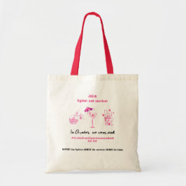 Borstkanker Fighter Pink Ribbon Inspirerend Tote Bag