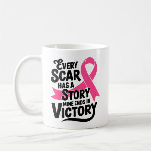 Borstkanker Fighter Pink Ribbon Warrior Survivor Koffiemok