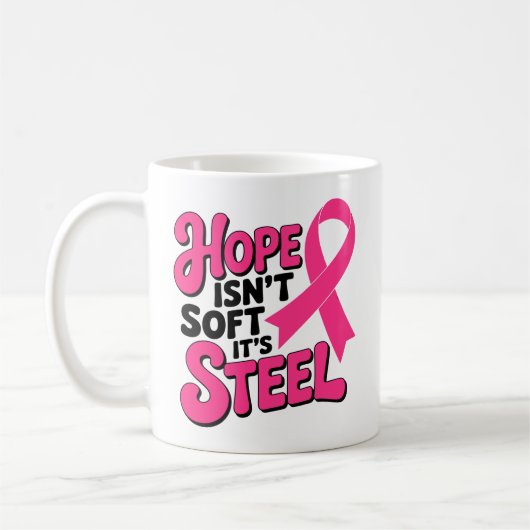 Borstkanker Fighter Pink Ribbon Warrior Survivor Koffiemok (Links)