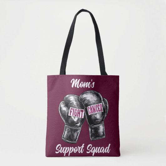Borstkanker Fighter Support Squad Tote Bag (Voorkant)
