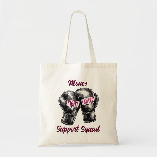 Borstkanker Fighter Support Squad Tote Bag (Voorkant)