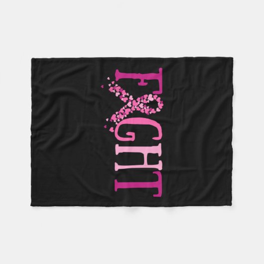 Borstkanker Fleece Deken (Voorkant (Horizontaal))