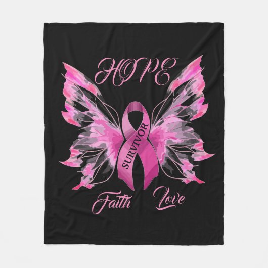 Borstkanker Fleece Deken (Voorkant)