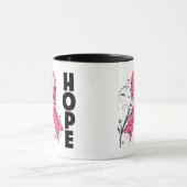 Borstkanker Floral Hope Ribbon Mok (Midden)