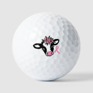 Borstkanker Floral Pink Heifer Koe Golfbal Golfballen
