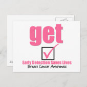 Borstkanker Gecontroleerde v1 krijgen Briefkaart (Voorkant / Achterkant)