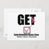 Borstkanker Gecontroleerde v2 krijgen Briefkaart (Voorkant / Achterkant)