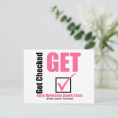 Borstkanker Gecontroleerde v3 krijgen Briefkaart (Staand voorkant)