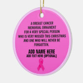 Borstkanker gedicht Memorial Keramisch Ornament (Links)