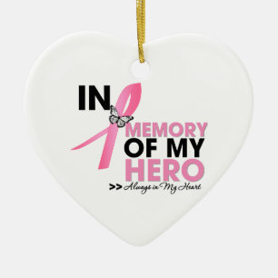 Borstkanker geërfd met mijn Hero Keramisch Ornament