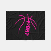 Borstkanker gevecht basketballer roze lint fleece deken (Voorkant (Horizontaal))