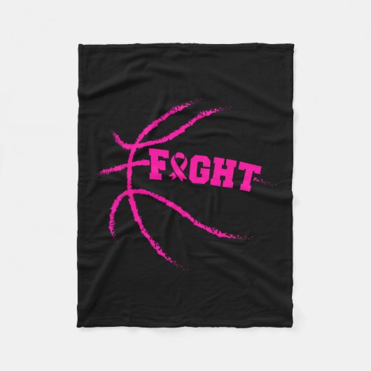 Borstkanker gevecht basketballer roze lint fleece deken (Voorkant)