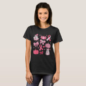Borstkanker Ghost Coquette Bow Pink Pumpkin Hall T-shirt (Voorkant volledig)