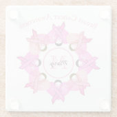 Borstkanker Glass Onderzetter - Personaliseer (Achterkant)