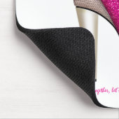 Borstkanker Glitter Pearl Pump Muismat (Hoek)