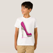 Borstkanker Glitter Pearl Pump T-shirt (Voorkant volledig)