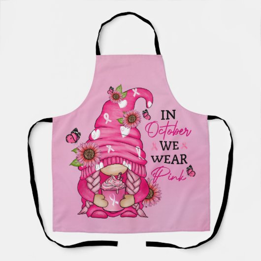 Borstkanker Gnome Apron Schort (Voorkant)