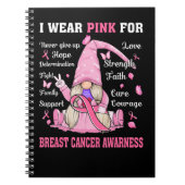 Borstkanker Gnome I Draag roze voor borstkanker Notitieboek (Voorkant)