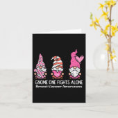 Borstkanker Gnome One vecht alleen bewustzijn WOM Kaart (Gele Bloem)