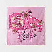 Borstkanker Gnome Tapestry Wandkleed (Voorkant (horizontaal))