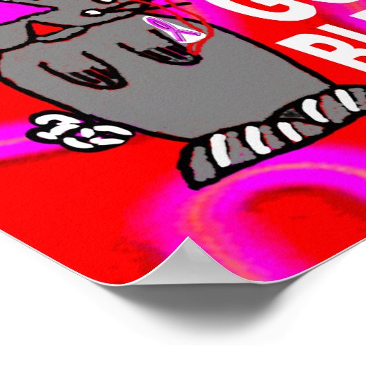 Borstkanker God zegene jou Poster (Hoek)