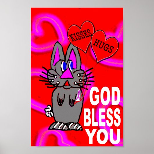 Borstkanker God zegene jou Poster (Voorkant)