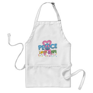 Borstkanker Groovy Peace Love Cure Standaard Schort