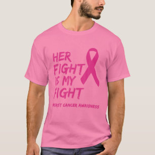 Borstkanker Haar gevecht is mijn 'Fight Pink Ribbo T-shirt